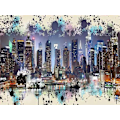 Miniatyrbild 1 av 5: 30 x 40 cm ,vue nocturne de la ville Diamond Painting Broderie
