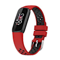 Miniatyrbillede 3 af 5: Til Fitbit Luxe Silikonrem (Rød Sort)