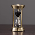 Miniatyrbillede 1 af 5: Metal Messing Timeglas Sandur Timere 10 Minutter, Glas Sandglas