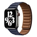 Miniatyrbillede 1 af 4: Blå Kompatibel med Apple Watch 7 Magnetisk Læder 42m