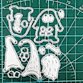 Miniatyrbilde 3 av 5: Søt ansiktsløs dukke for metallstans for juleklippestanser Stencil DIY Scrapboo