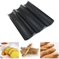 Miniatyrbilde 4 av 5: Fransk brødform Non-stick perforert baguetteform Brødform Fransk