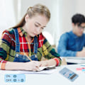 Miniatyrbillede 3 af 5: Standard 2-linjers videnskabelig lommeregner, bærbar og sød skole O