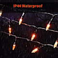 Pikkukuva 4 / 5: Oranssit ulkovalot, 33 jalkaa 100 LED-jouluvaloa 8 Li