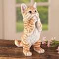 Miniatyrbillede 5 af 5: Havefigur til haven - Dekorativ katteskulptur, Fe-kunst til haven