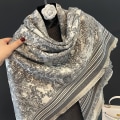 Miniatyrbillede 1 af 5: Grå, aircondition shawl kvinde efterår vinter Vintage varm sc