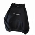 2025 Sweatshirts til Kvinder, Smiley Casual Løs Skjorte Hættetrøjer (L Sort)