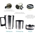 Miniatyrbillede 4 af 5: 12V Elektrisk Bilvarme Vakuumkolbe Med Rustfrit Stål Kaffe