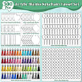 Pikkukuva 4 / 5: DIY-askartelut Läpinäkyvä akryylinen nahkainen tupsu avaimenperäsarja pyöreä avaimenperäaihio