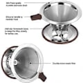 Miniatyrbillede 2 af 5: Dobbelt Mikro Mesh Hæld-Over Kaffefilter i Rustfrit Stål til 1-2 Kopper