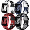 Pikkukuva 1 / 5: 4PCS Bicolore Sport Bracelet Compatible avec Bracelet Apple Wat