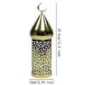 Miniatyrbild 2 av 5: Ljuslykta Ramadan Dekorationer Centerpiece Utsmyckad Praktisk Dekorativ Ljushållare Lampa för Evenemang Veranda Inomhus Utomhus (M Höger vänd måne)