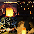 Miniatyrbilde 5 av 5: Dobbel amour 20 stk hvite stearinlyspose flammeresistente lykter