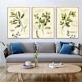 Miniatyrbild 3 av 5: Wekity Blad och Text Väggkonst Canvas Print Poster, Enkel Retro Naturkonst Bläckteckning Dekoration för Hem Vardagsrum Sovrum Kontor (Set om 3 Oinramade, 2