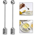 Miniatyrbild 1 av 5: 2 st 304 Rostfritt Stål Honungssked, Sirapsdipper Serveringssticka S