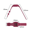 Miniatyrbilde 5 av 5: Silikonrem for Garmin Vivofit JR3 i ren farge (Svart)