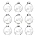 Miniatyrbilde 1 av 3: 9 stk. Plast Julekuler Ornamenter Paljett Julekuler Klare Ornamentkuler Bulk Juletrepynt