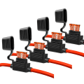 Pikkukuva 1 / 5: 4 kpl 32V vedenpitävä sulakepidike 12AWG, In-Line ATO-teräsulakepidike kannella, vakiopistorasia