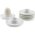 Miniatyrbilde 1 av 4: Hvit Keramisk Eggkopp Sett med 6, Egg Tilbehør Perfekt Bord Servi