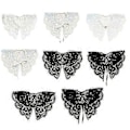Miniatyrbilde 2 av 5: Blondekrage Dame Falsk Krage Snøring Broderi Krage Dickey Krage Hanfu Falsk Krage Avtakbar Krage for Kjole (Metallspenne Svart)