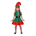 Pikkukuva 5 / 5: Joulutonttuasu Joulupuku lapsi aikuinen vanhempi-lapsi puku Joulu cosplay vaate (110cm mies)