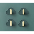 Miniatyrbilde 1 av 5: (mørkegrønn) 4 stk. sky L-formede kroker sømløs stansing w