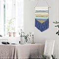 Miniatyrbilde 3 av 3: Håndlaget Gobelin Boho Vevd Dusk Hybelrom Bakgrunnsdekorasjon blå