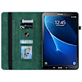 Pikkukuva 3 / 5: Vetoketjuinen Nahkainen Tabletin Kotelo Samsung Galaxy Tab A 10.1 2016/T580/T585 (Vihreä)