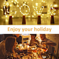 Miniatyrbild 5 av 5: LED-flaskor med kork - 2 m 20 LED batteridriven koppar W