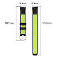 Miniatyrbillede 4 af 5: Til Fitbit Luxe Silikonrem (Antracit Sort Sort)