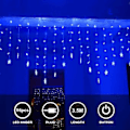 Pikkukuva 3 / 5: Sininen LED-valoverho, Valoverho, LED-tähti, LED-valoketju, 96 LED:tä 3,5 m pitkä valoketju, LED-valoketju ikkunan koristeluun