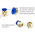 Miniatyrbillede 2 af 5: 10 stk Luft Hurtigkobling Pneumatiske Fittings Kobling Hurtigkoblinger Dia. 6mm til Autoindustrien PT1/4
