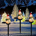 Miniatyrbilde 1 av 5: Snømannfigurer i resin med opplyst juletrekrans - Juledekorasjoner Innendørs Snømannpynt Midtpunkt - Vinterferie