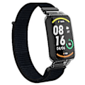 Pikkukuva 3 / 5: PC-kotelo + Nylon-lenkkiremmi Xiaomi Mi Band 7 Pro:lle (Musta)