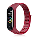 Miniatyrbillede 1 af 5: Nylonvævet Urrem Til Xiaomi Mi Band 7 Til Xiaomi Mi Band 7 (Kinesisk Rød)