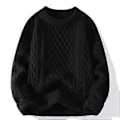 Miniatyrbillede 1 af 4: Herre hoodie sweatshirt, løs fritidsskjorte (XL Sort)