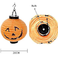 Pikkukuva 3 / 5: 2 kpl Halloween-koristeet Led-paperipumppu-lyhtyjä riippuvaisia ​​valoja Halloween-koristeita kotiin lepakko-lyhtyjä