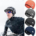 Miniatyrbillede 2 af 5: Vinterhue Cykelhue Sports Hjelm Hue Under Hue Mænd Kvinder Varm Fleece (Sort)