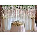 Miniatyrbillede 2 af 5: Kunstige Blomster, Kunstig Wisteria, Boligdekoration, Hver Gren Er 110 cm Lang, Lavet Af Silke (hvid) A Yu( Pink)