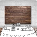Miniatyrbilde 3 av 5: 7x5FT Tregulv Bakgrunn Baby Shower Bakgrunner Festdekorasjoner Des