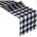 Miniatyrbillede 1 af 4: Buffalo Check Bordløber Bomuld Rød og Sort Tartan Klassisk Stilfuld Design til Familiemiddag Jul Ferie Fødselsdag (14 x 108 Tommer)