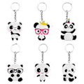Pikkukuva 1 / 2: Toyvian 6 kpl Cartoon Panda avaimenperät avaimenrenkaat juhla-suosioita riipus lapselle lelu koriste matkamuisto lahja