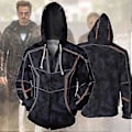Pikkukuva 2 / 4: Avengers 4 Iron Man Cosplay -asu Tony Stark Miesten Huppari Vetoketjullinen Collegepaita Hupulliset Takit Naamiaisasu -NMAOV (4XL)