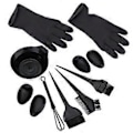 Miniatyrbild 3 av 3: 1 Set Frisörverktyg Kit Hårbehandlingsskål Borstar Färgmixer Latexhandskar Set Frisörsalongsverktyg