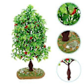Miniatyrbillede 3 af 3: Simulerings Frugttræ Dekoration Plastik Simulerings Træ Model Ornament Legetøj