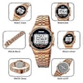 Miniatyrbillede 2 af 5: SKMEI 1882 30M Vandafvisende Digitalt Armbåndsur (Guld Hvid)