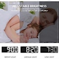 Miniatyrbild 3 av 5: Digital väckarklocka, sängväckarklocka med stor LED-display, icke-tickande USB/batteridriven väckarklocka