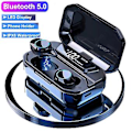 Miniatyrbilde 1 av 5: Bluetooth V5.0 Stereo Øretelefon Trådløs IPX7 Vanntett Touch Ørepropper Headset (Svart)