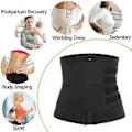 Miniatyrbillede 3 af 5: Unisex Taljetræner Korset Sports Talje Justerbar Shapewear Sort, S(S )