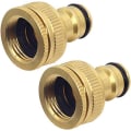 Miniatyrbilde 1 av 5: 2 stk hage messing kran kobling, 1/2 tommer og 3/4 tommer 2-i